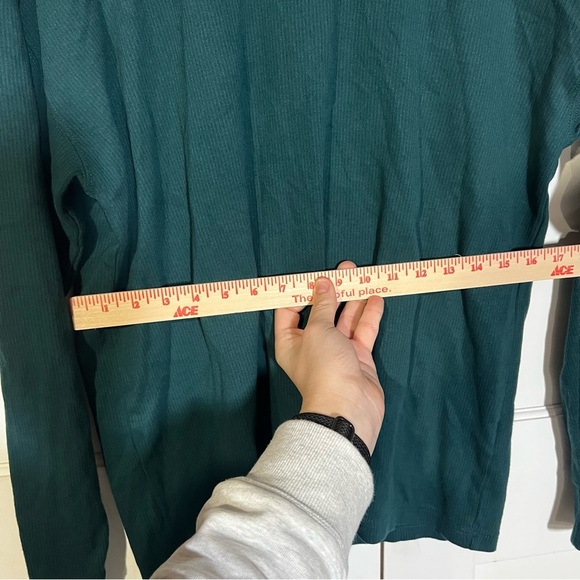 Abercrombie & Fitch Long Sleeve Sweater Ribbed Green Soft A&F Collection Size XL - Picture 4 of 6